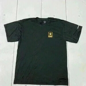 New US Army Black Athletic Short Sleeve Shirt Size Medium